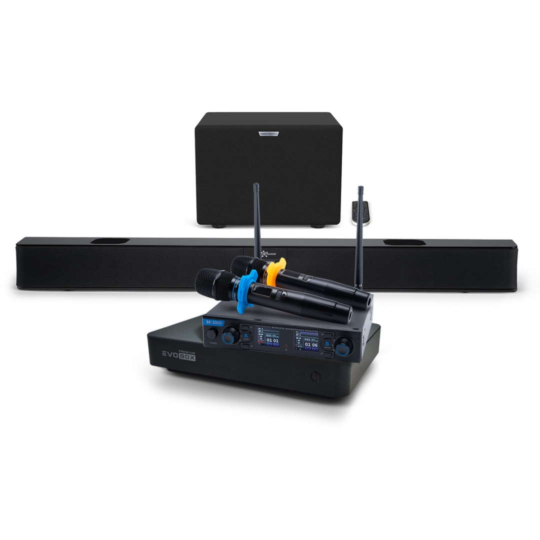 Hi-End караоке-система EVOBOX Premium + EvoSoundBar (саундбар с караоке) в Находке
